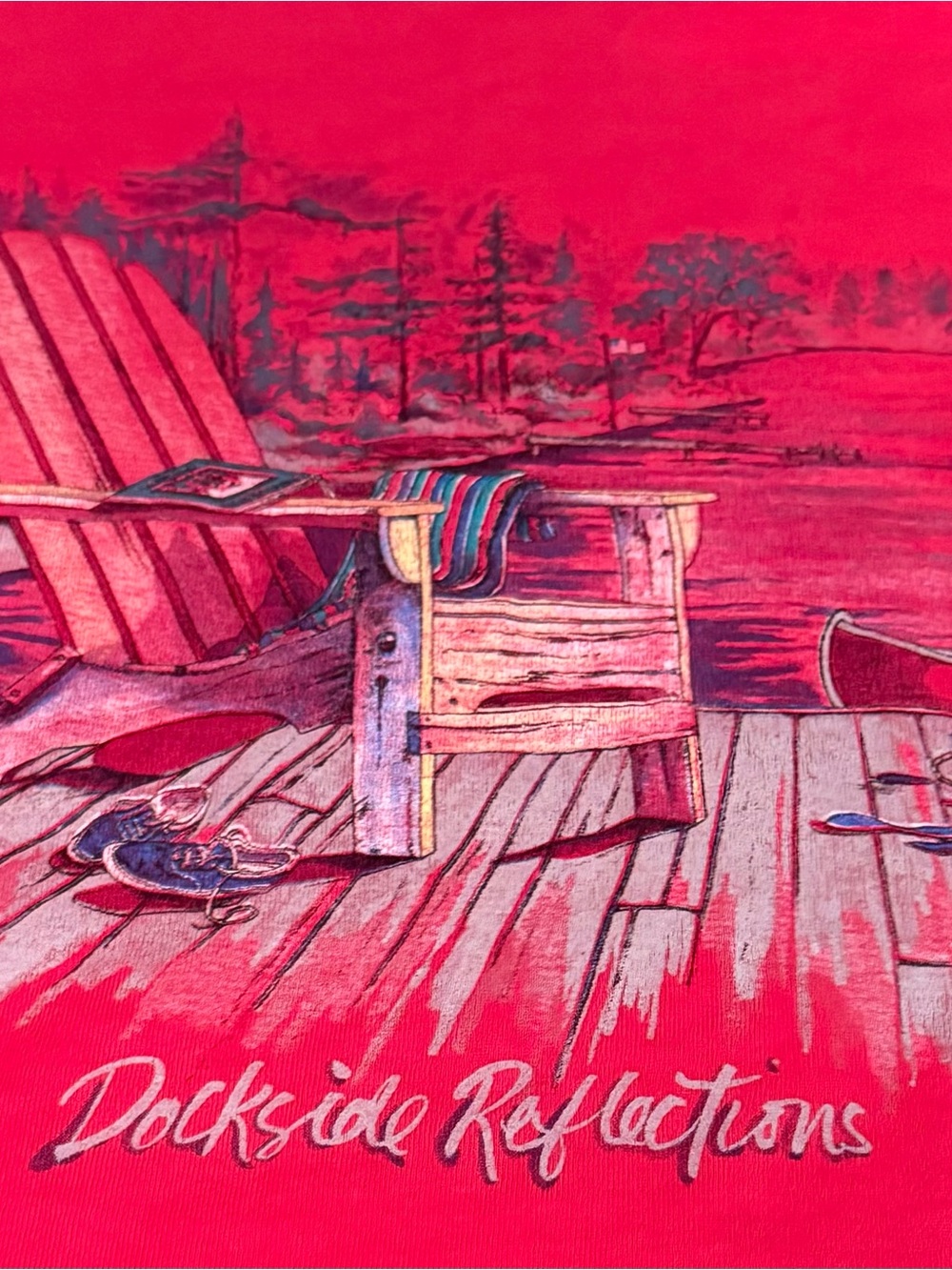 Vintage 90’s Northern Reflections Dockside Bright Pink Tee T-Shirt Women’s Small - Picture 3 of 5